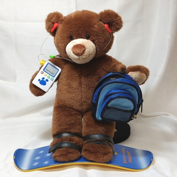 Build•A•Bear Snowboard/Pack and Pawtracks Player - Picture 1 of 16